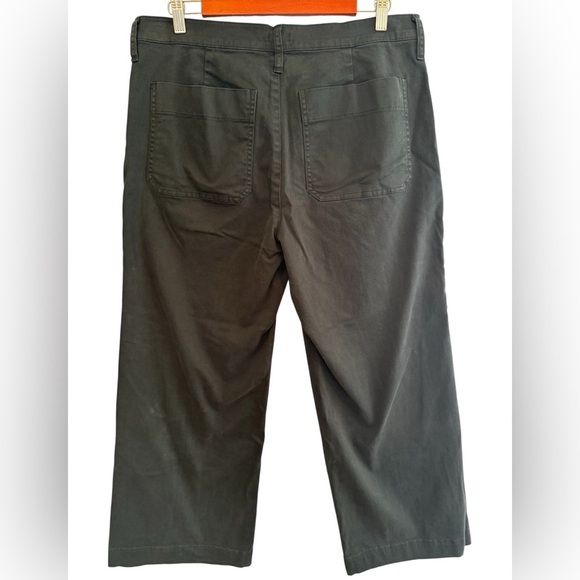 J Crew Black Wide Leg Patch Pocket Crop Pants Size 31 - Picture 4 of 9